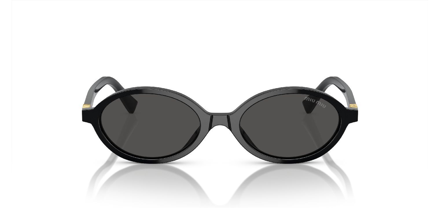 Miu Miu Oval Sonnenbrillen 0MU 04ZS Schwarz für Damen