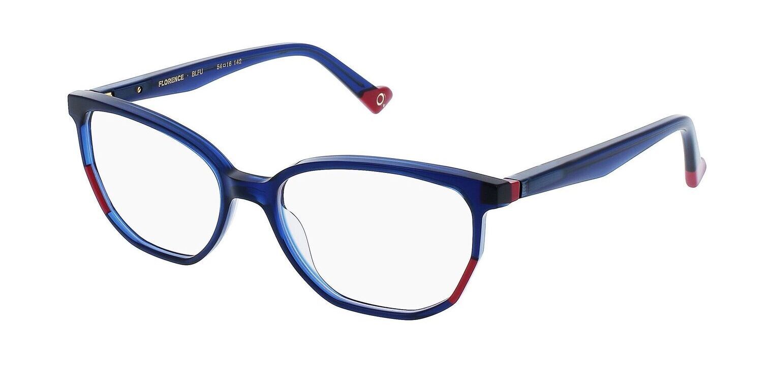 Etnia Rechteckig Brillen FLORENCE Blau für Dame