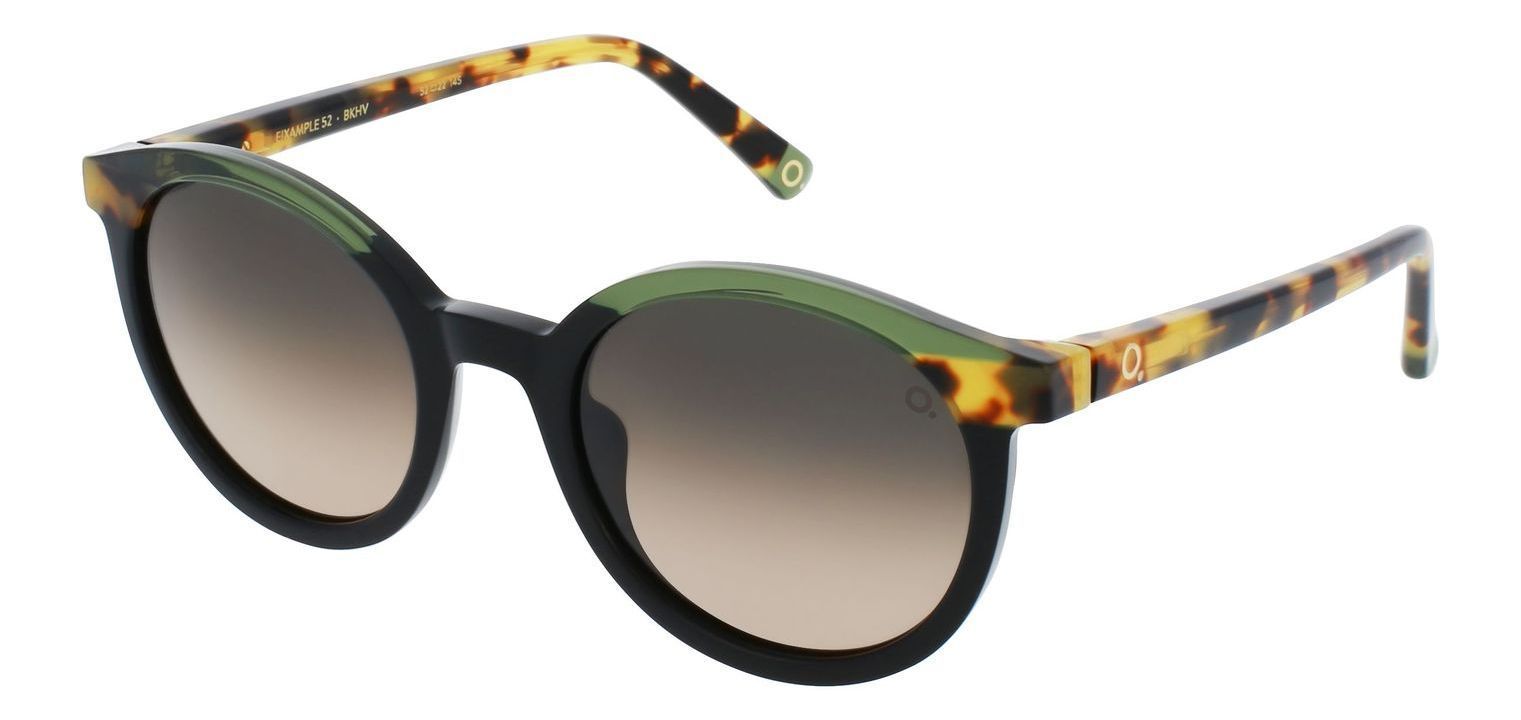 Etnia Round Sunglasses EIXAMPLE 52S Black for Woman