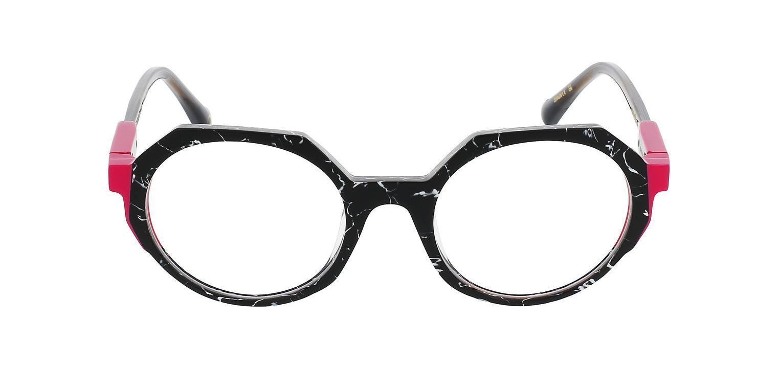 Etnia Round Eyeglasses TRASTAMARA Black for Woman