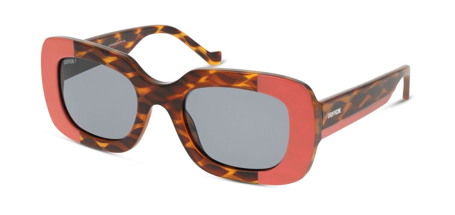 Unofficial Rechteckig Sonnenbrillen UNSU0175P Schildpatt für Damen/Herren