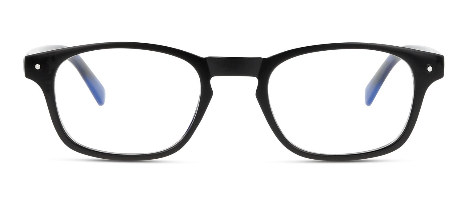 Blue light filter Eyeglasses GLibrary Rectangle IBLT03 Black