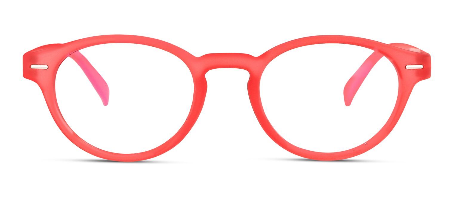 Blue light filter Eyeglasses GLibrary Oval IBLT04 Red