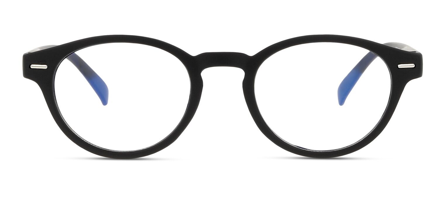 Blue light filter Eyeglasses GLibrary Oval IBLT04 Black