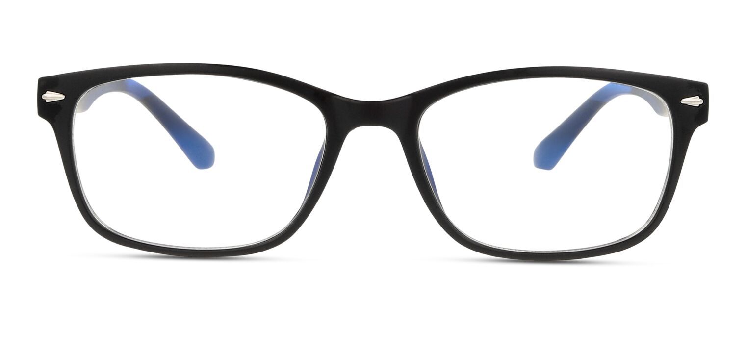 Blue light filter Eyeglasses GLibrary Rectangle IBLU07 Black
