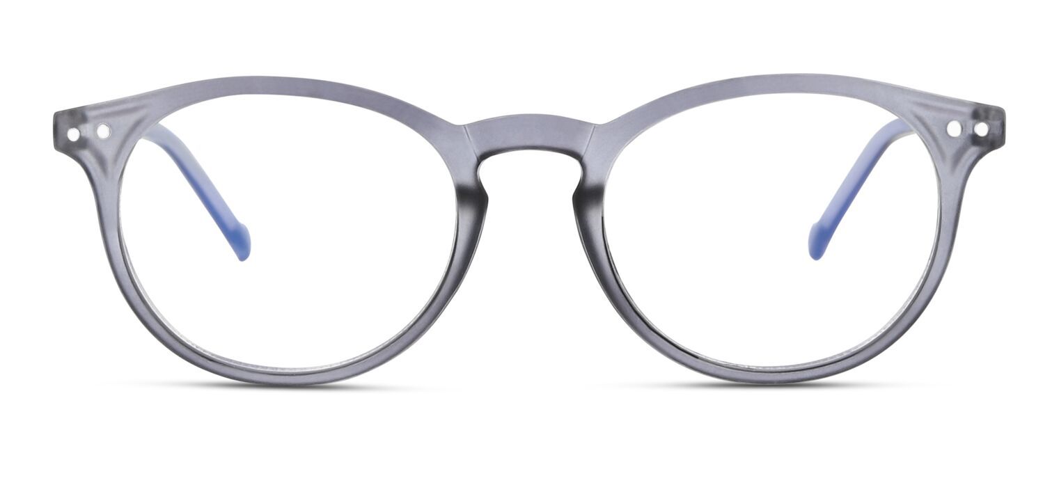 Blue light filter Eyeglasses GLibrary Round IBLU08 Grey