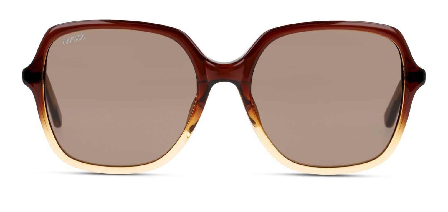 Unofficial Rechteckig Sonnenbrillen UNSF0131 Braun für Damen
