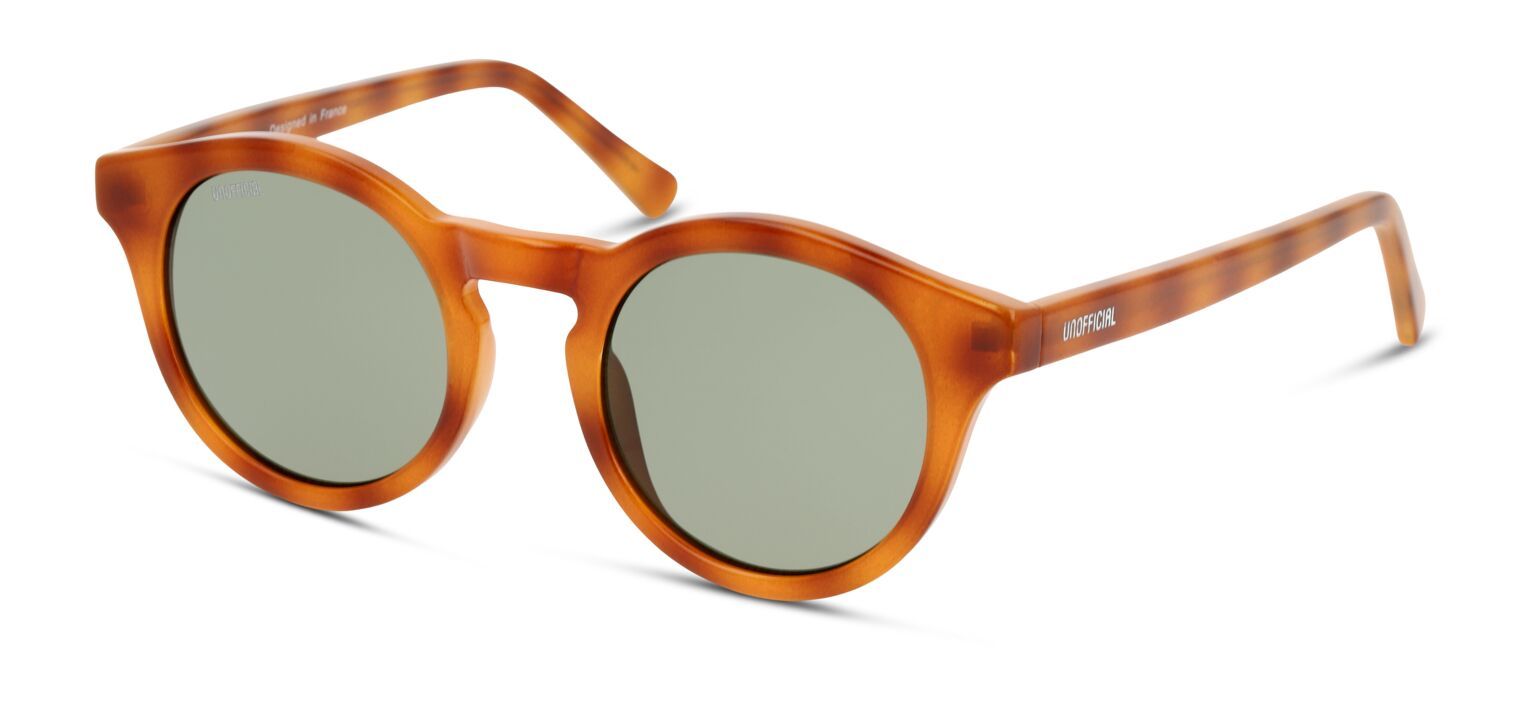 Lunettes de soleil Unofficial Ronde UNSU0072 Marron pour Homme-Femme