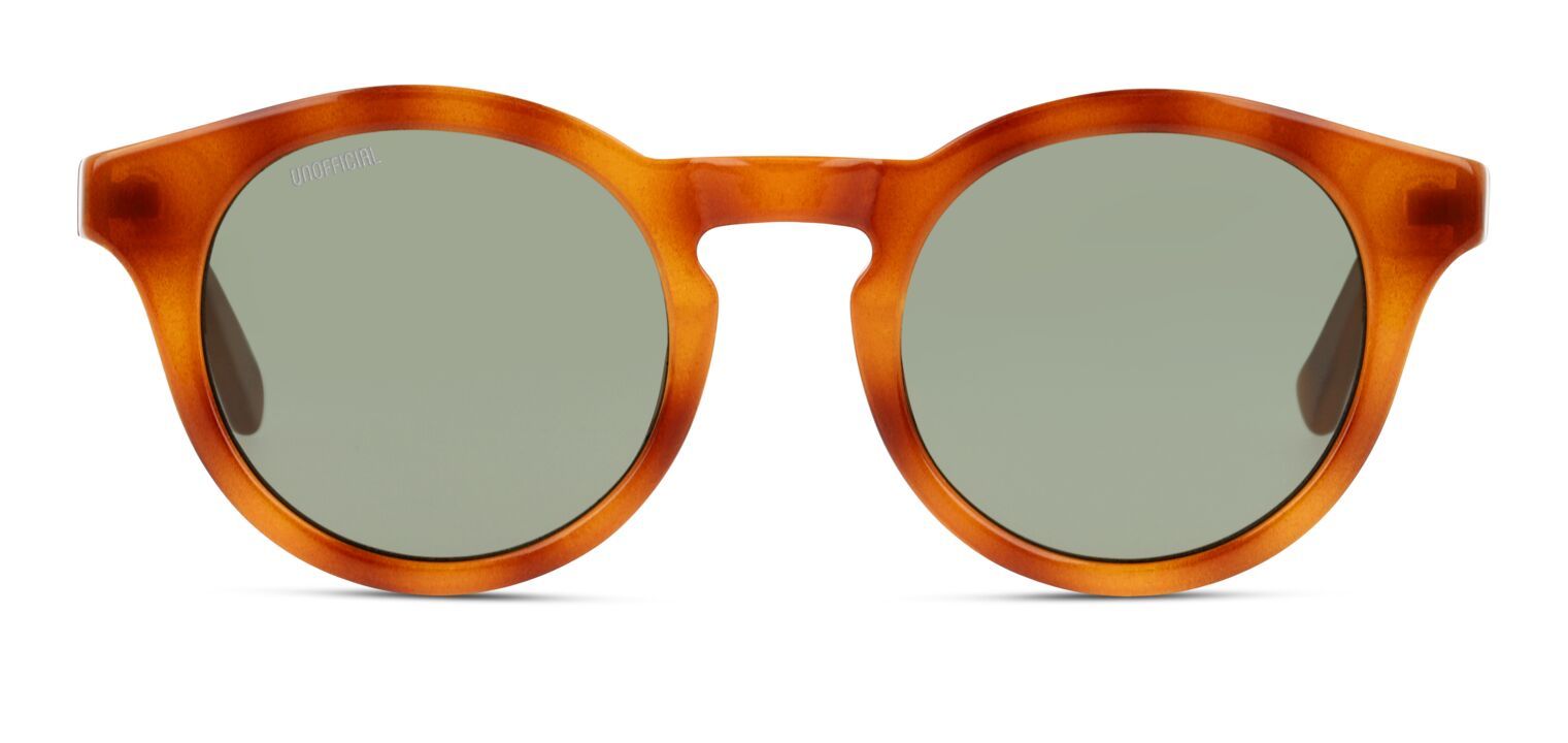 Lunettes de soleil Unofficial Ronde UNSU0072 Marron pour Homme-Femme