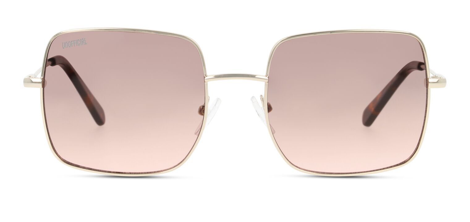 Lunettes de soleil Unofficial Rectangle UNSU0078 Doré pour Homme-Femme