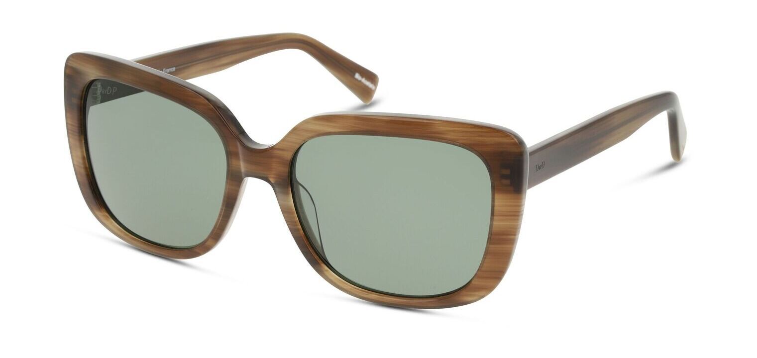 Lunettes de soleil DbyD Rectangle DBSF5012P Marron pour Femme