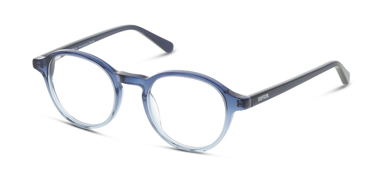 Unofficial Round Eyeglasses UNOK5062 Blue for Kid