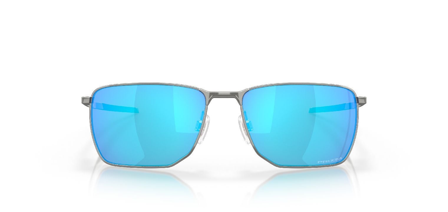 Oakley Rechteckig Sonnenbrillen 0OO4142 Sillber für Herren