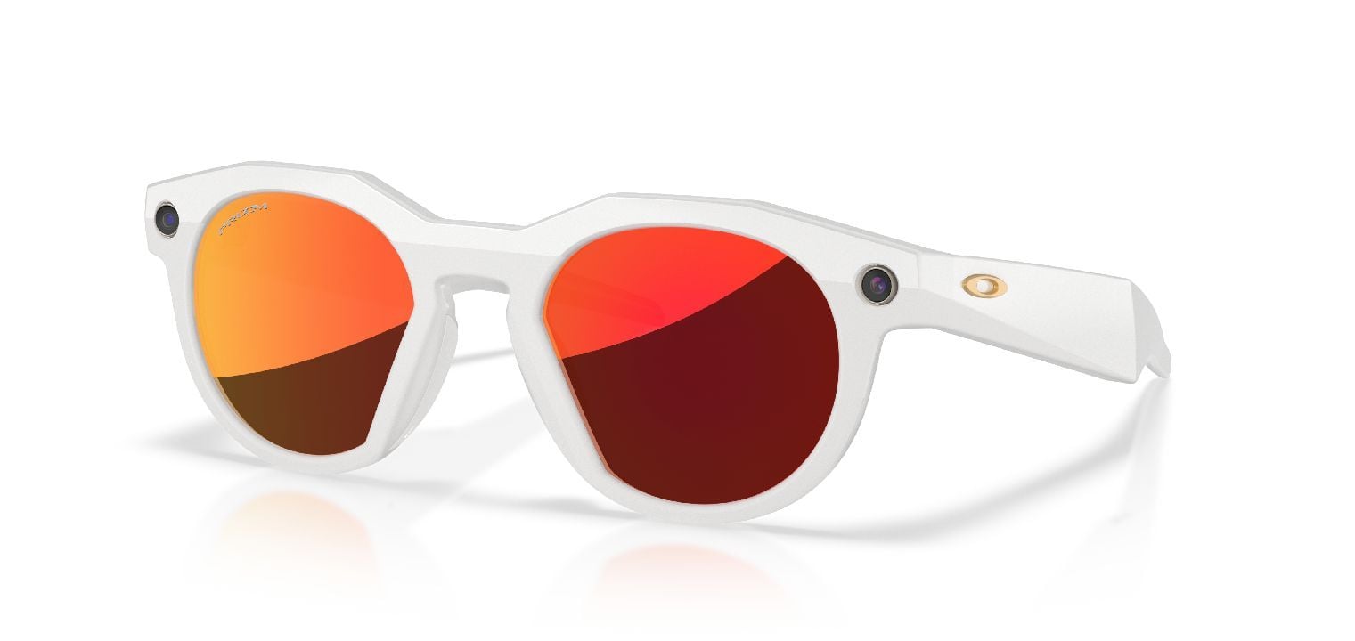 Oakley Meta Rund Sonnenbrillen 0OW8002 Grau für Damen/Herren