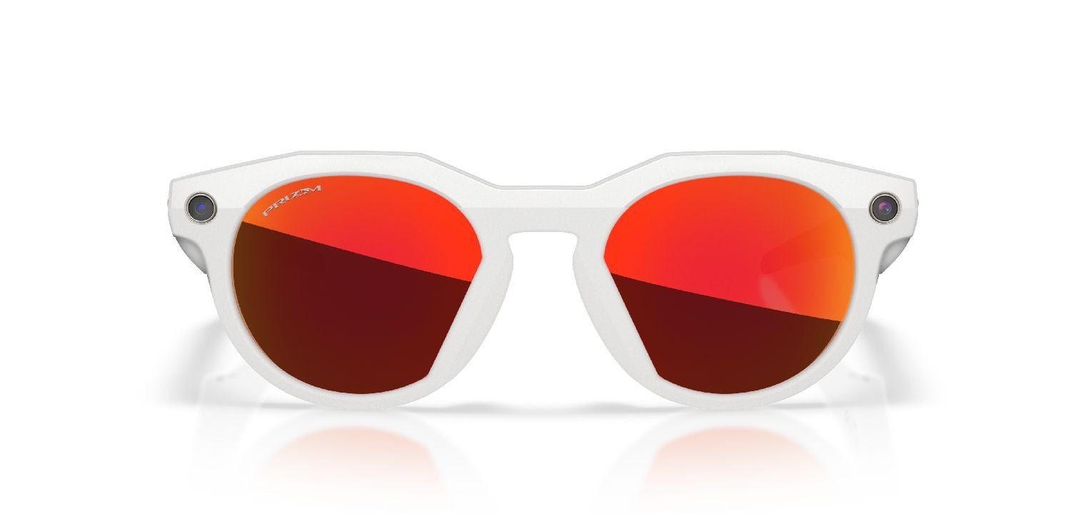 Oakley Meta Rund Sonnenbrillen 0OW8002 Grau für Damen/Herren