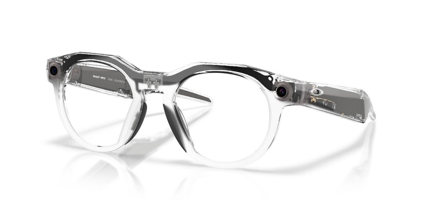 Oakley Meta Rund Sonnenbrillen 0OW8002 Transparent für Damen/Herren