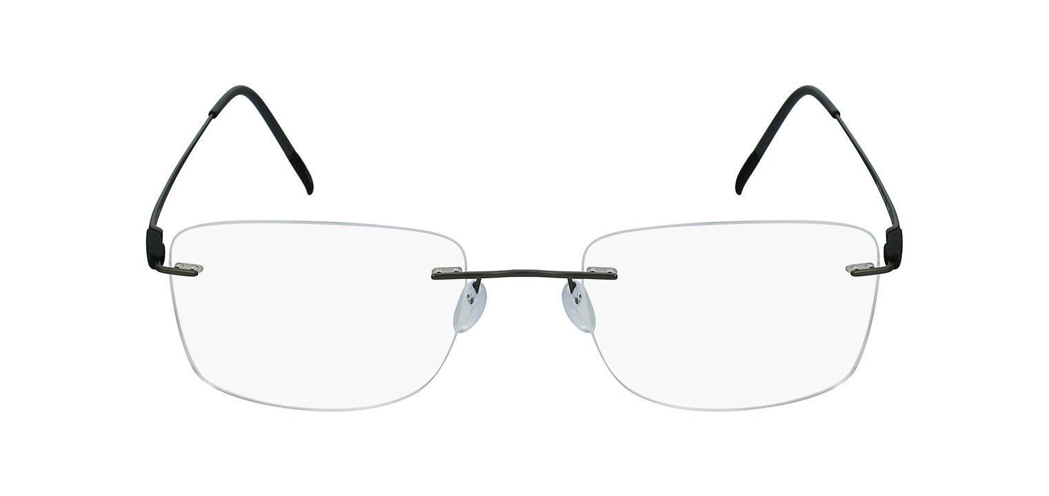 Silhouette Rechteckig Brillen 5502 Schwarz für Herr