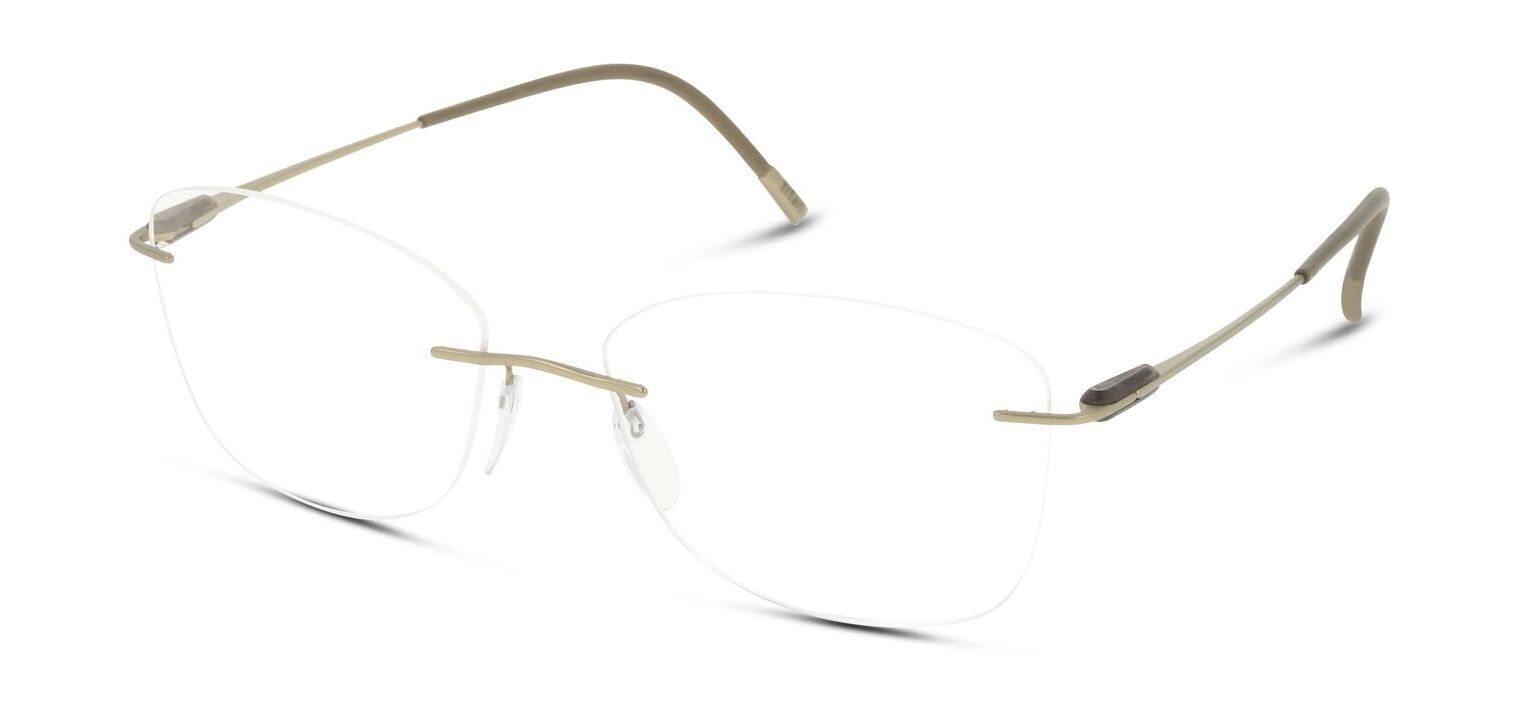 Silhouette Rechteckig Brillen 5561 Grün für Dame