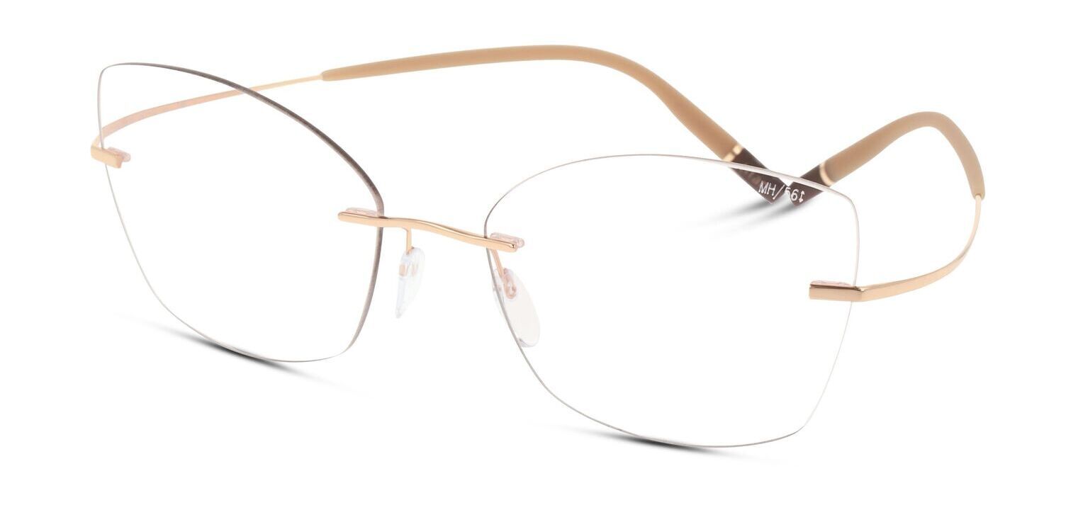 Silhouette Rechteckig Brillen 5541 Gold für Dame