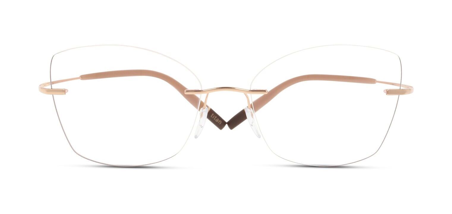 Silhouette Rechteckig Brillen 5541 Gold für Dame