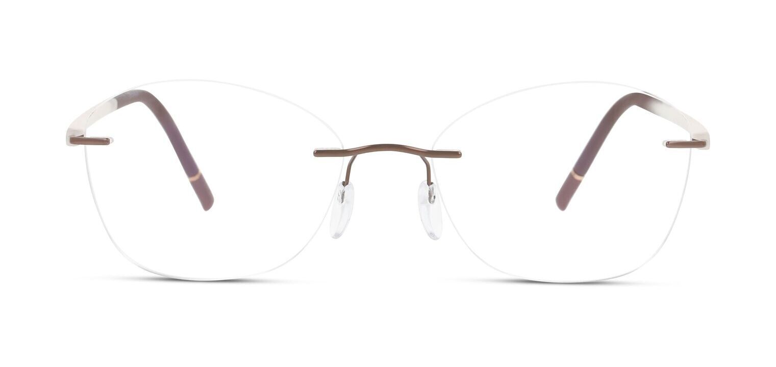 Silhouette Rechteckig Brillen 5567 Braun für Dame
