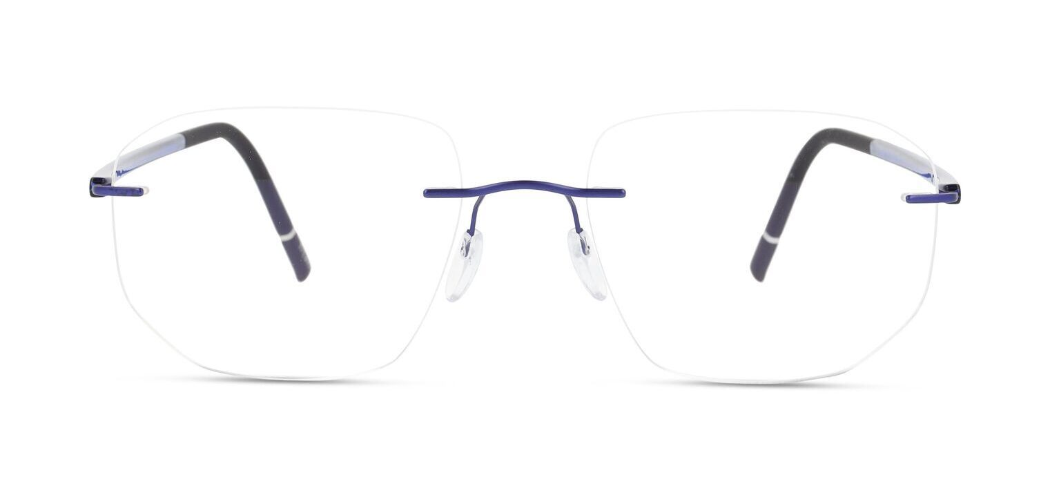 Lunettes de vue Silhouette Rectangle 5567 Bleu pour Homme