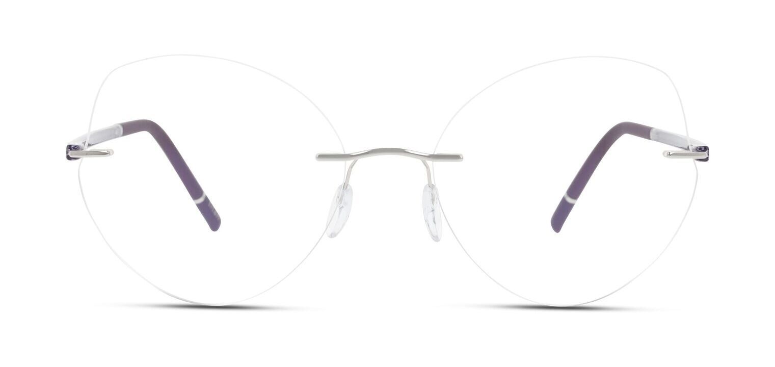 Silhouette Rechteckig Brillen 5567 Violett für Dame