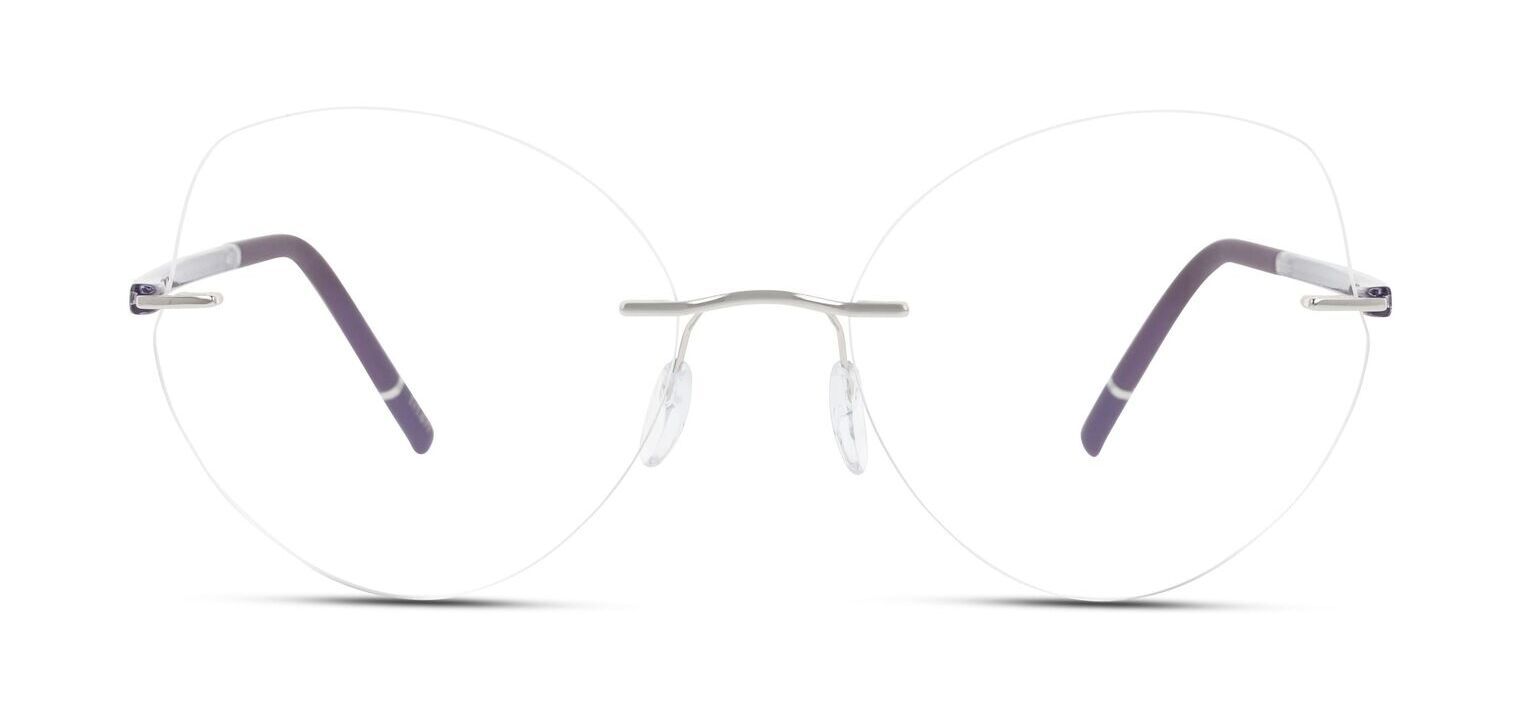 Lunettes de vue Silhouette Rectangle 5567 Violet pour Femme