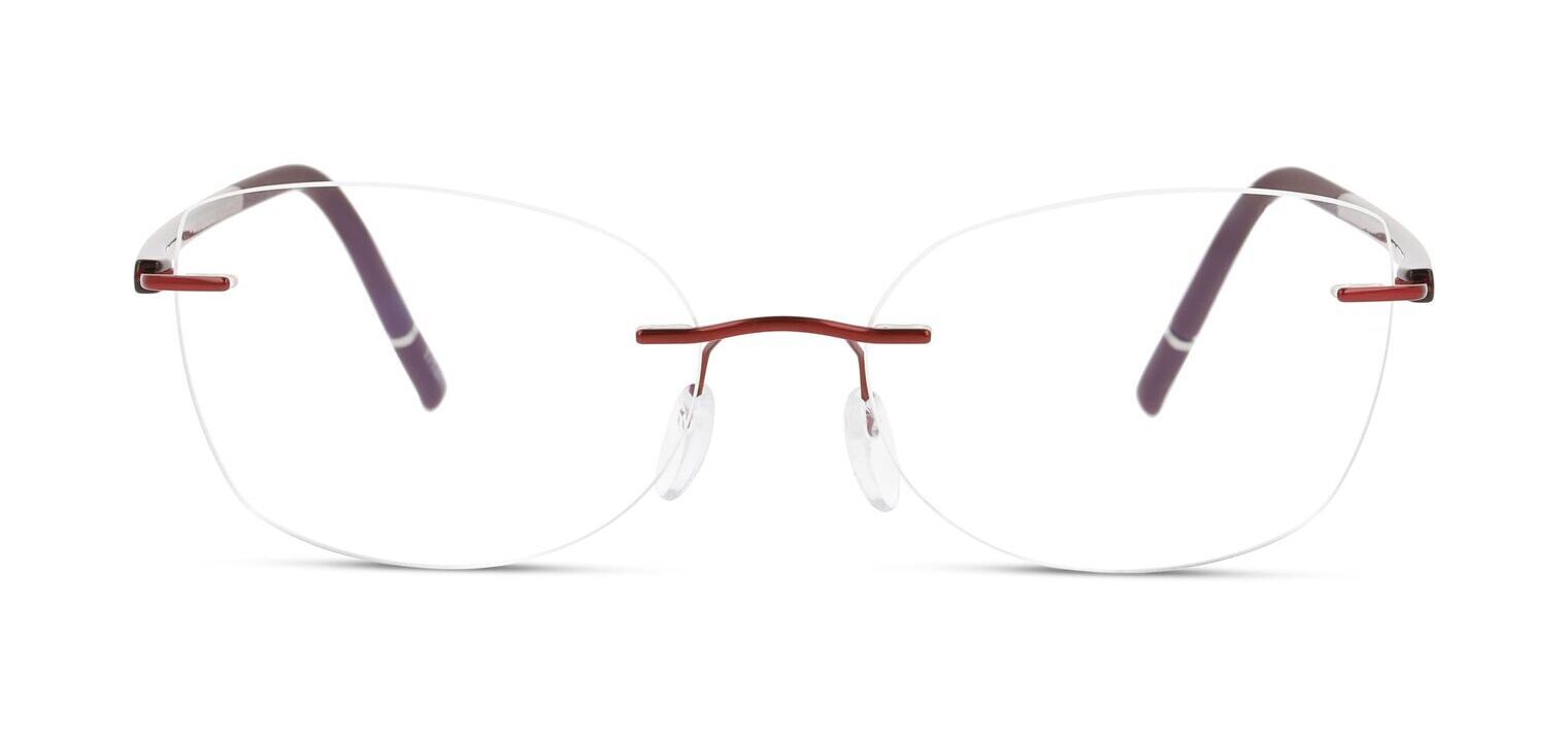 Silhouette Rechteckig Brillen 5567 Rot für Dame