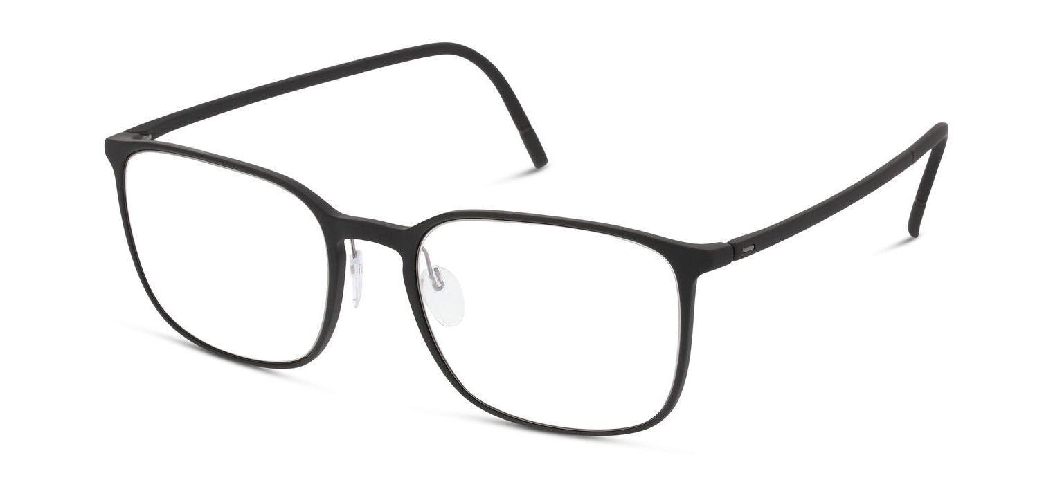 Silhouette Rechteckig Brillen 2954 Schwarz für Herren