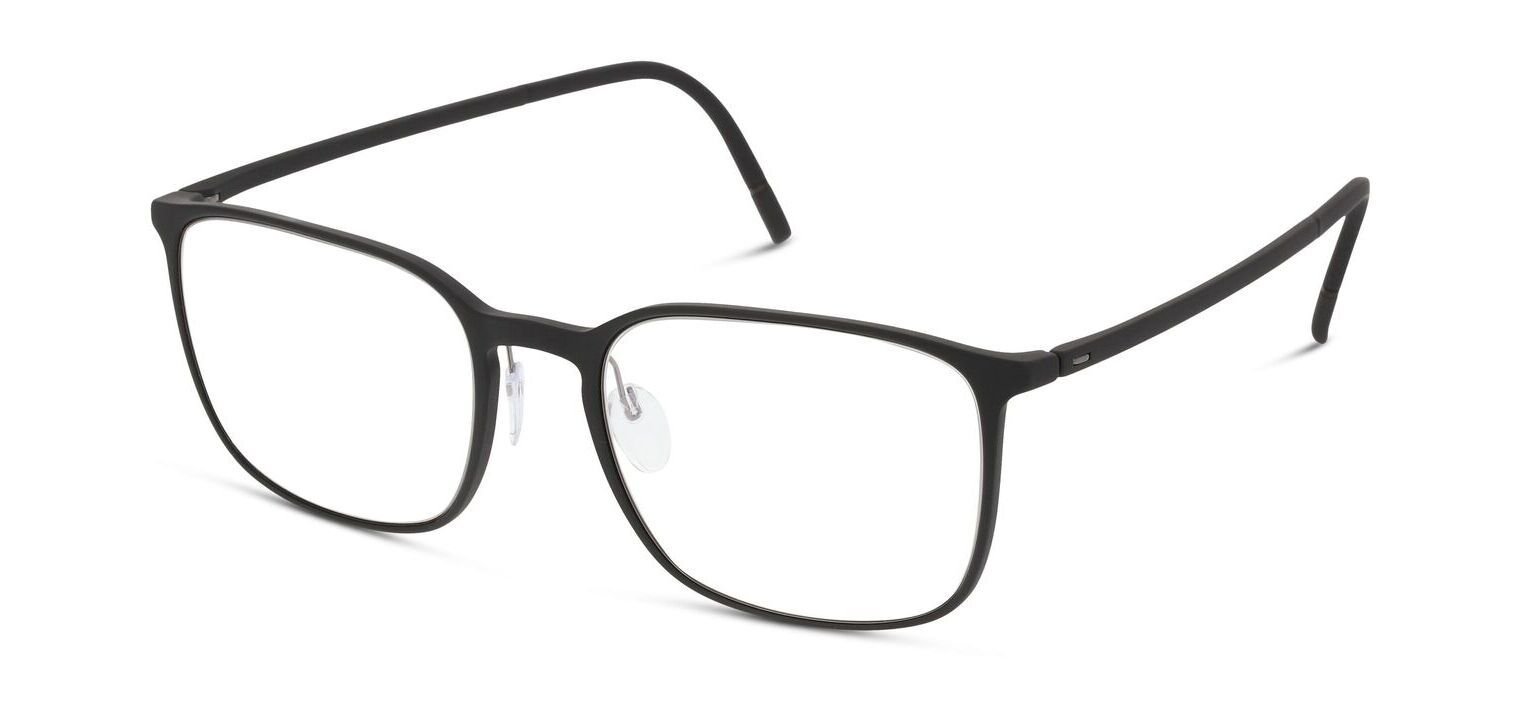 Lunettes de vue Silhouette Rectangle 2954 Noir pour Homme