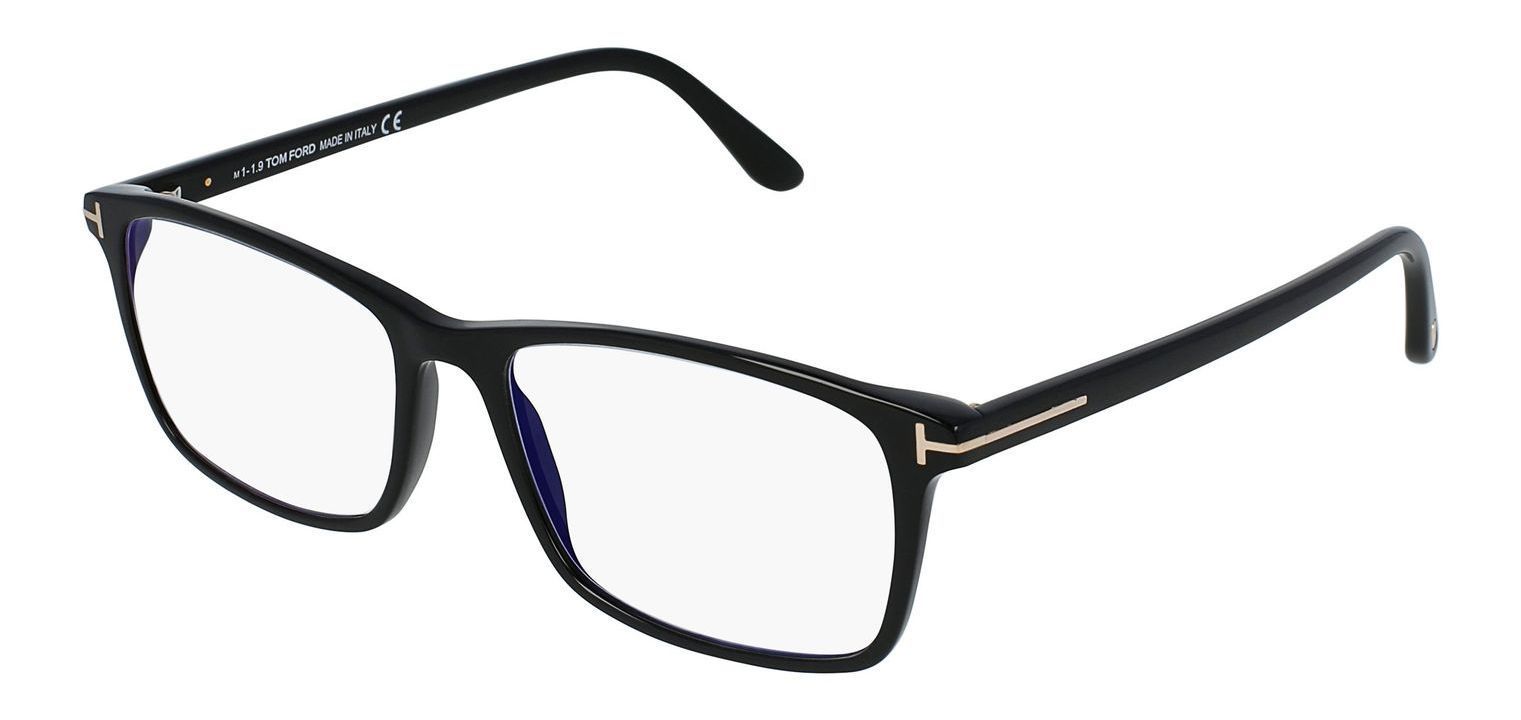 Tom Ford Rechteckig Brillen FT5584-B Schwarz für Herren