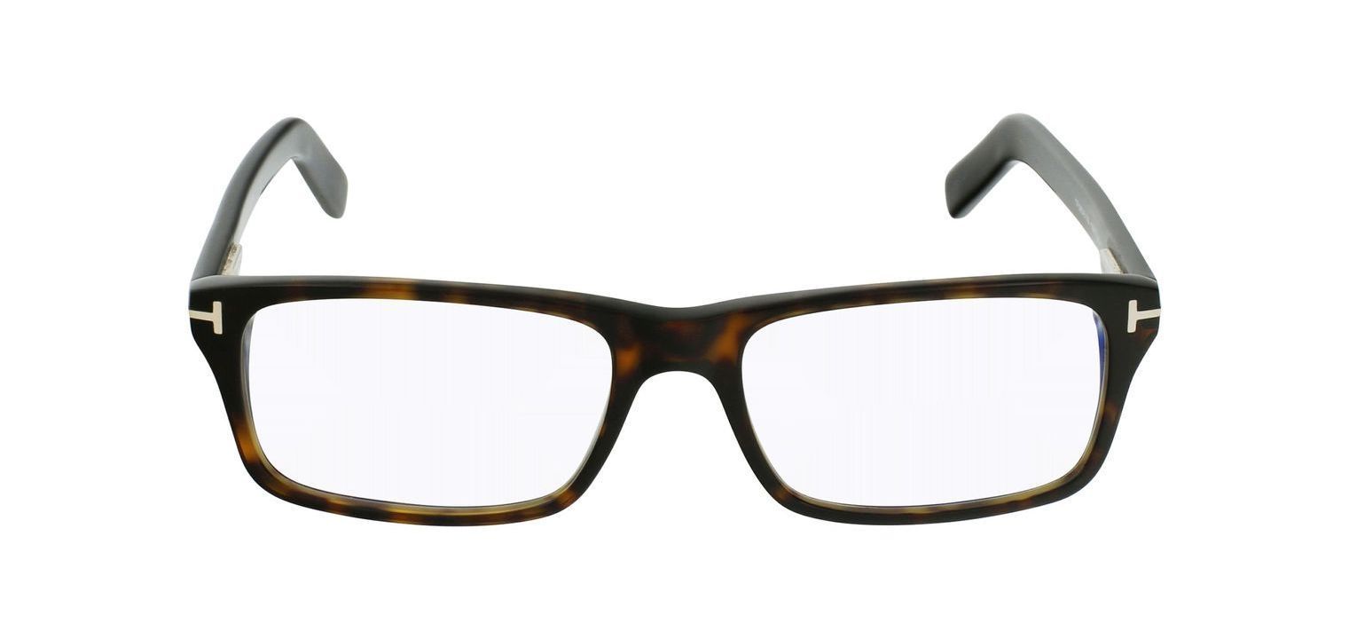 Lunettes de vue Tom Ford Rectangle FT5663-B Havana pour Homme