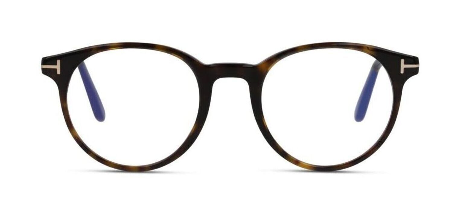 Tom Ford Rund Brillen FT5695-B Havana für Herr