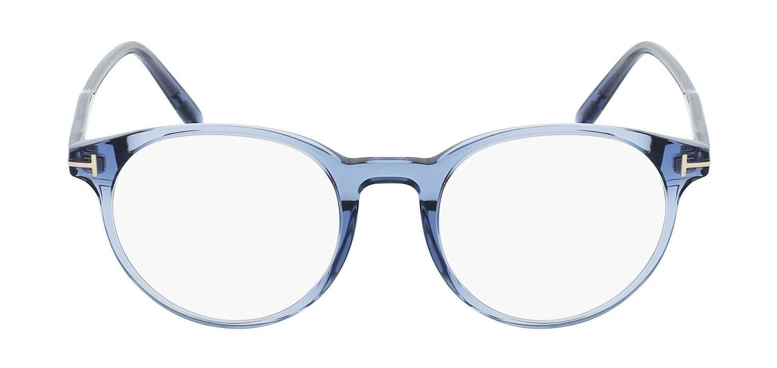 Tom Ford Rund Brillen FT5695-B Blau für Herr