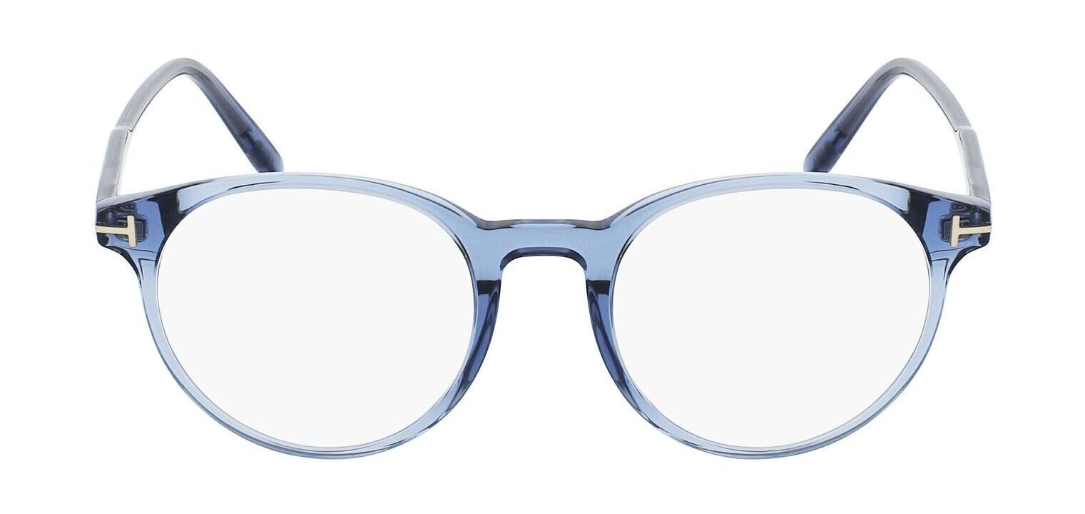 Tom Ford Round Eyeglasses FT5695-B Blue for Man