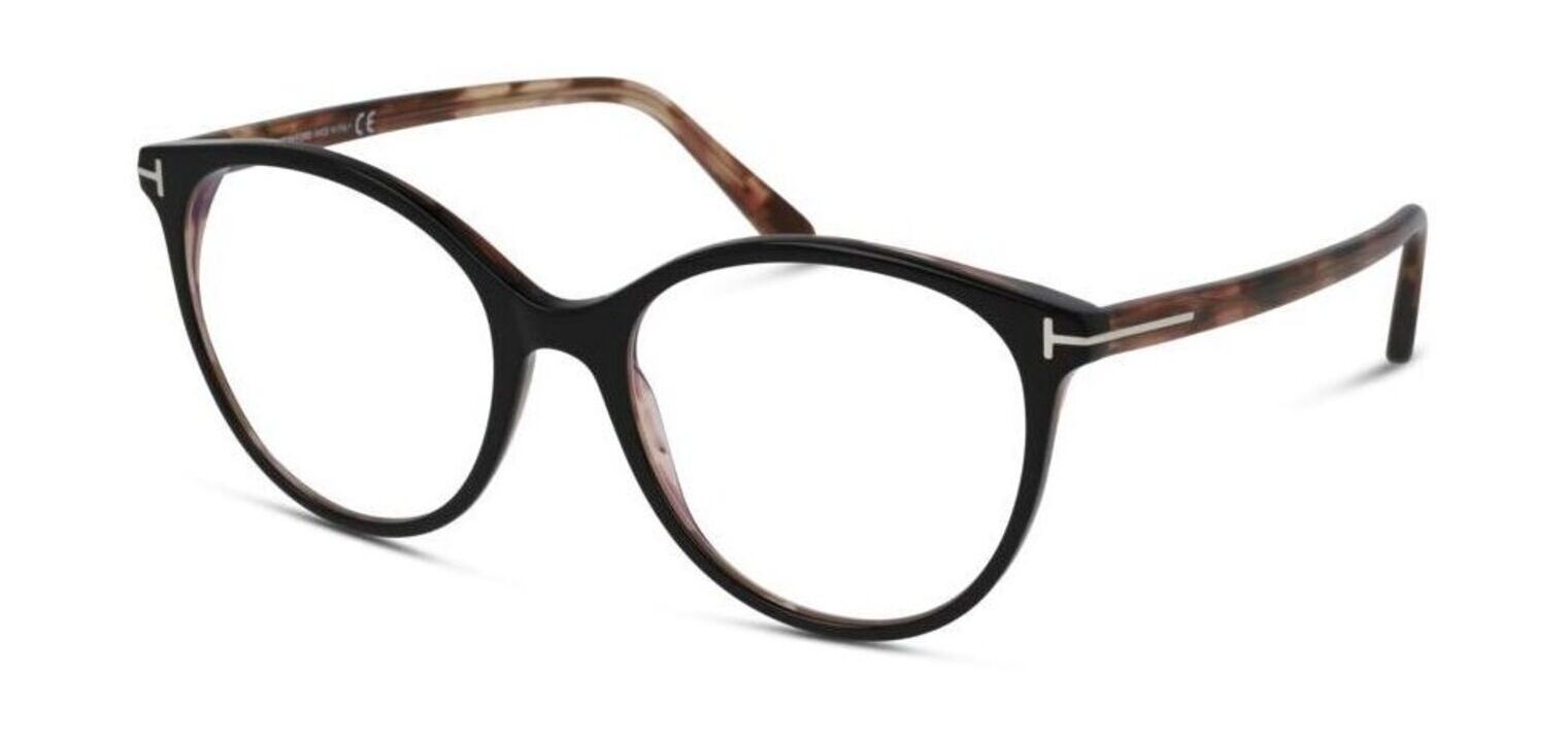 Tom Ford Rund Brillen FT5742-B Schwarz für Dame