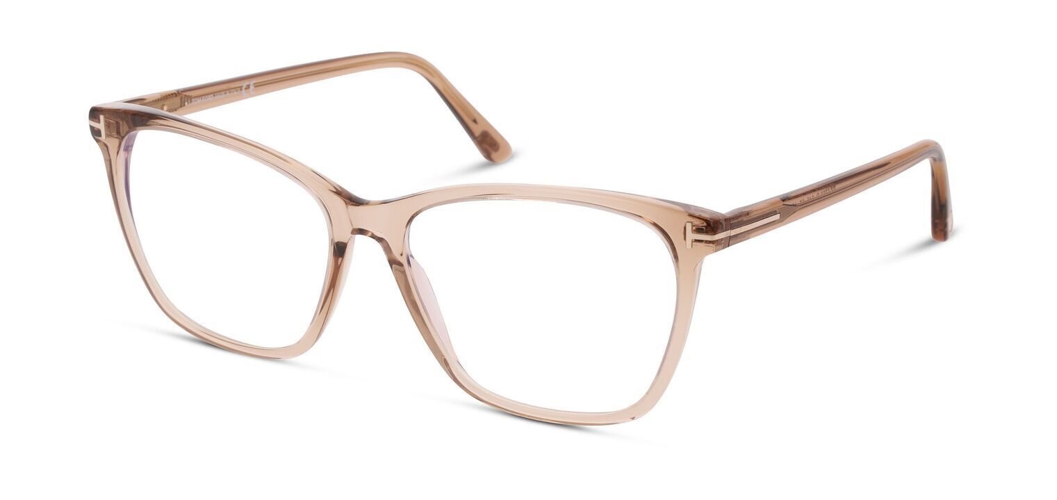 Lunettes de vue Tom Ford Rectangle FT5762-B Beige pour Femme