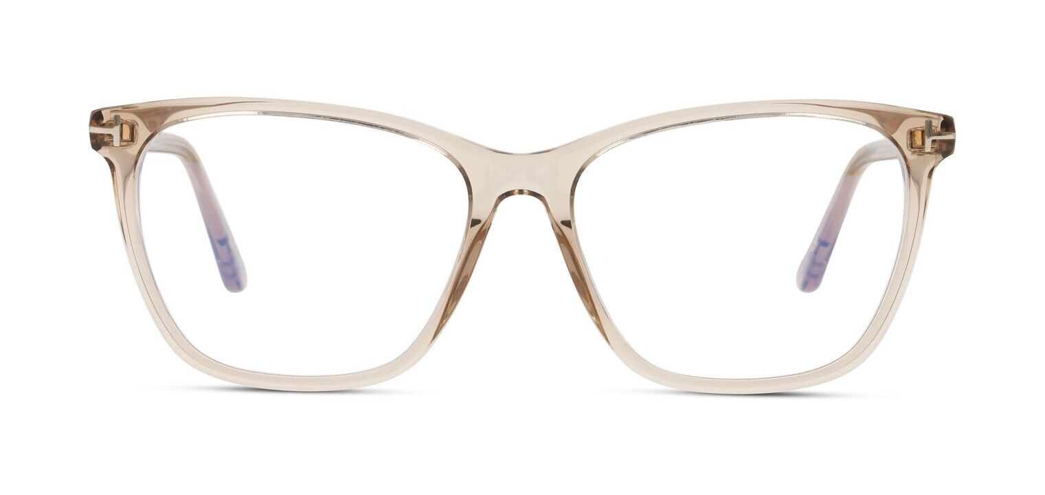 Tom Ford Rechteckig Brillen FT5762-B Beige für Damen