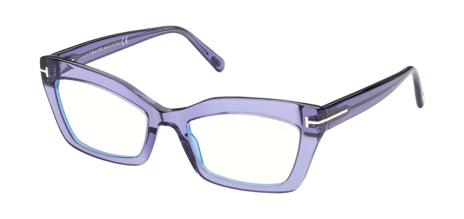 Tom Ford Cat Eye Eyeglasses FT5766-B Purple for Woman