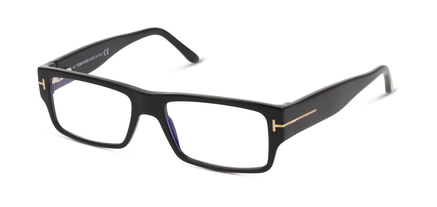 Tom Ford Rechteckig Brillen FT5835-B Schwarz für Herr