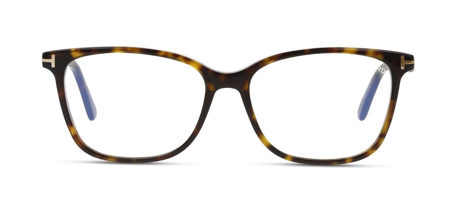 Lunettes de vue Tom Ford Rectangle FT5842-B Havana pour Femme