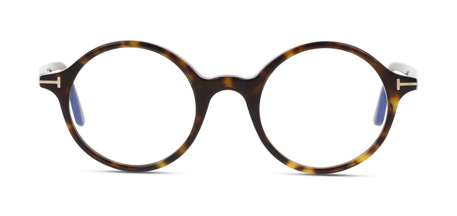 Tom Ford Round Eyeglasses FT5834-B Havana for Man