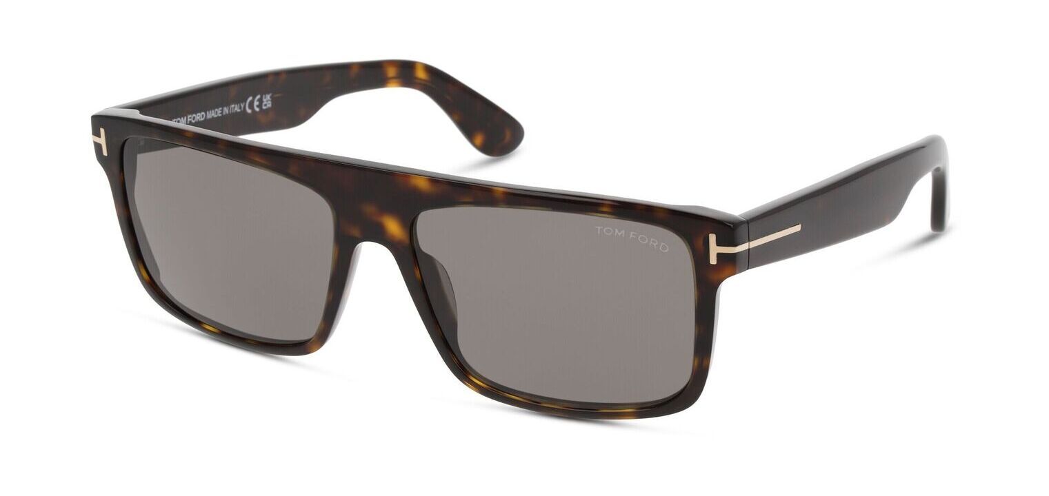 Lunettes de soleil Tom Ford Rectangle FT0999 Ecaille pour Homme