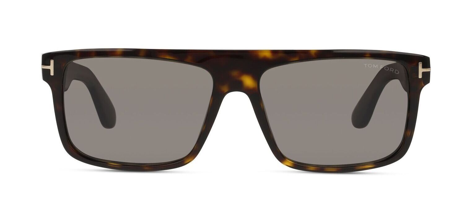 Lunettes de soleil Tom Ford Rectangle FT0999 Ecaille pour Homme