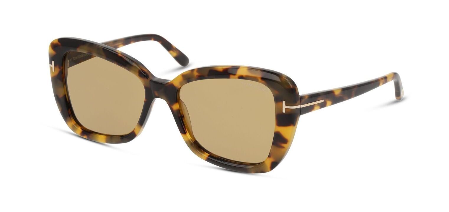 Lunettes de soleil Tom Ford Papillon FT1008 Ecaille pour Femme