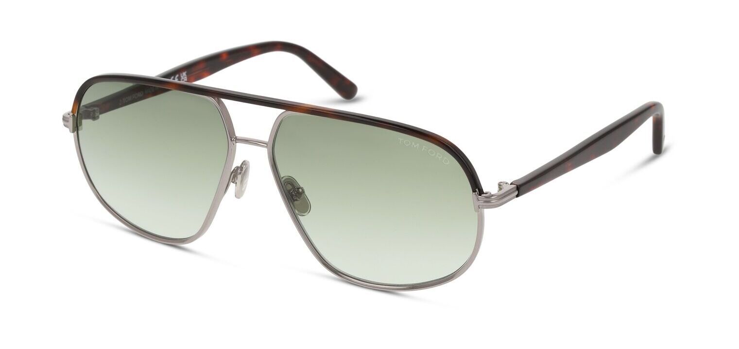 Lunettes de soleil Tom Ford Pilot FT1019 Argenté pour Homme