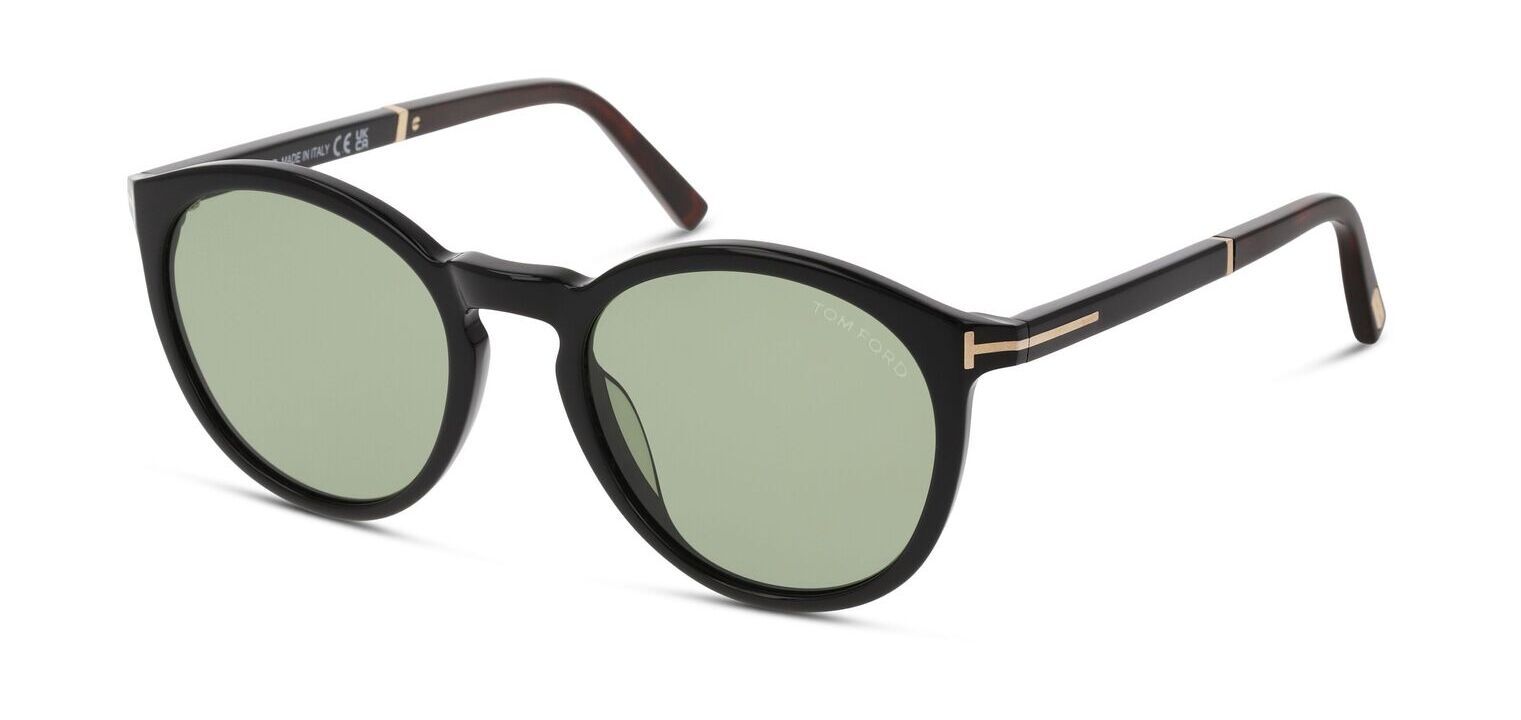 Tom Ford Rund Sonnenbrillen FT1021 Schwarz für Herr