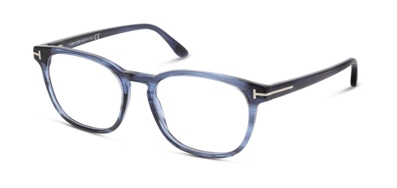 Tom Ford Rectangle Eyeglasses FT5868-B Blue for Man