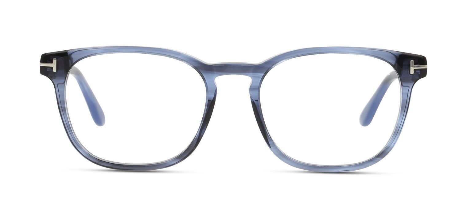 Lunettes de vue Tom Ford Rectangle FT5868-B Bleu pour Homme